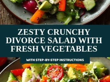 Zesty Crunchy Divorce Salad with fresh vegetables and vibrant colors