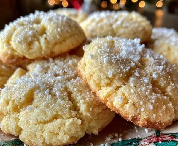 Decorated Christmas sugar cookies on a festive holiday table