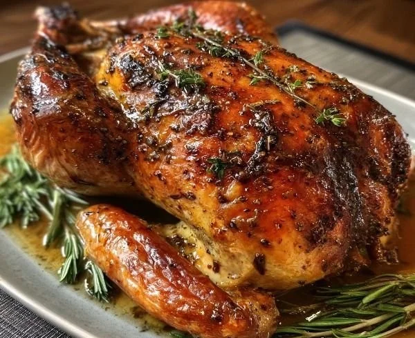 Golden roasted Butterball Turkey Breast served on a festive dinner table