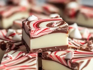 Succulent apple cider pork roast garnished with herbs on a serving platter.