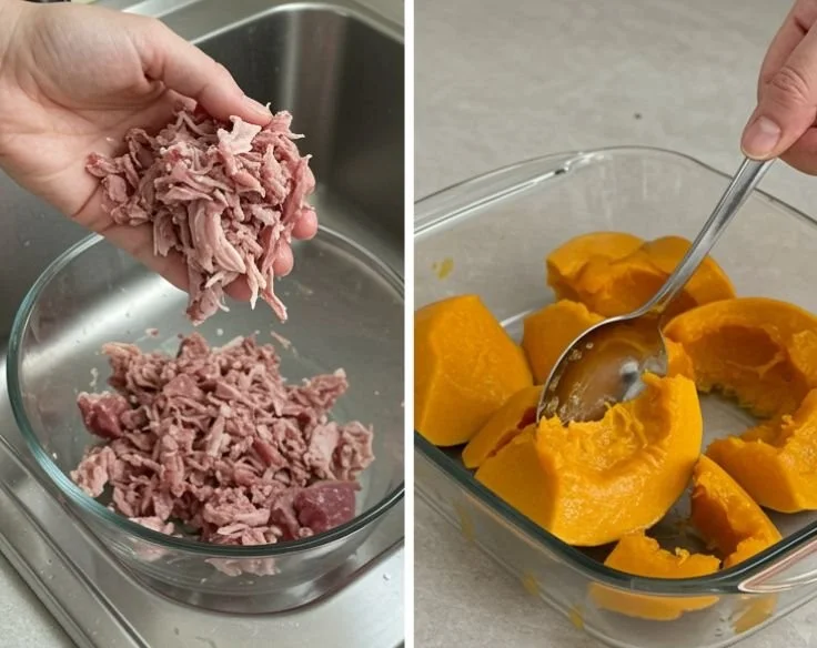 Delicious beef and pumpkin balls for dogs, homemade dog treats.