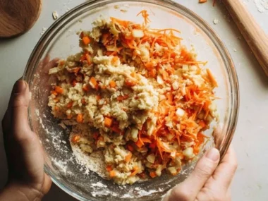 Homemade Carrot Apple Crunchies sweet snack in a bowl