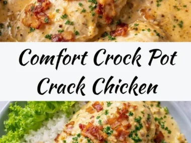 Delicious Crock Pot Crack Chicken served with herbs and sides