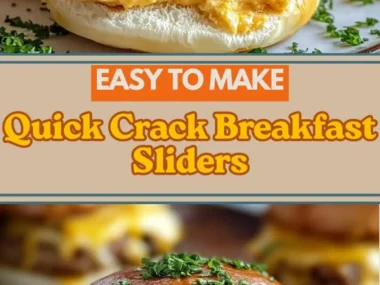 Delicious crack breakfast sliders served on a platter with fresh ingredients