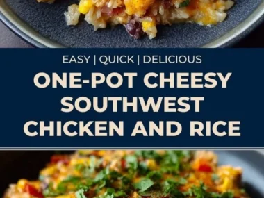 Creamy Southwest Chicken Skillet recipe with colorful vegetables