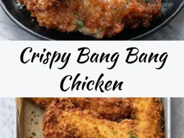 Crispy Bang Bang Chicken served with spicy dipping sauce