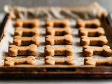 Homemade banana pumpkin dog cookies for great pet snacks