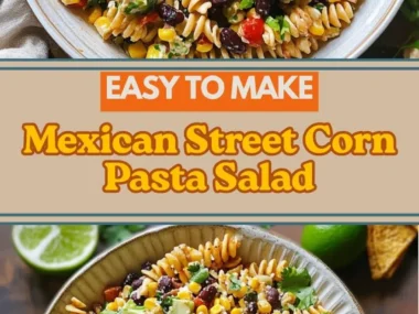 A colorful bowl of flavor-packed Mexican Pasta Salad with fresh vegetables