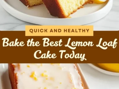 Fluffy lemon loaf cake with a light, moist texture and zesty glaze