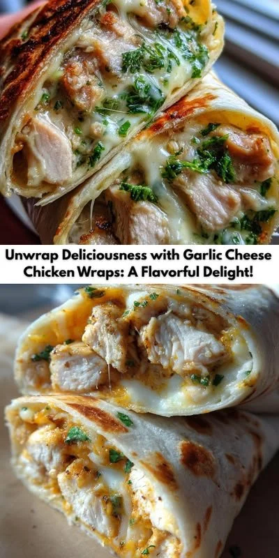 Garlic Cheese Chicken Wrap served with fresh vegetables on a plate