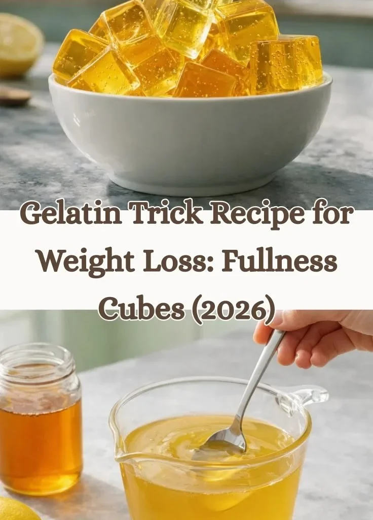 Gelatin trick recipe featuring simple cubes for appetite control before meals.