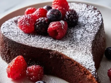 A variety of colorful heart-shaped desserts displayed on a festive table.
