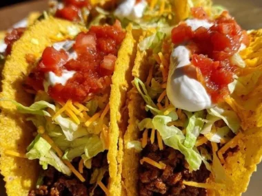Delicious heart-shaped tacos served with fresh toppings and vibrant colors