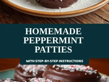 Delicious homemade peppermint patties on a white plate.