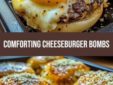 Irresistible garlic parmesan cheeseburger bombs served on a plate
