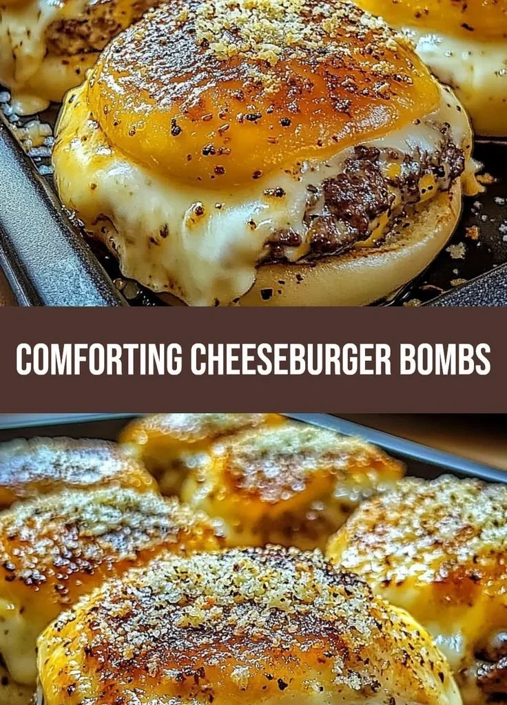 Irresistible garlic parmesan cheeseburger bombs served on a plate