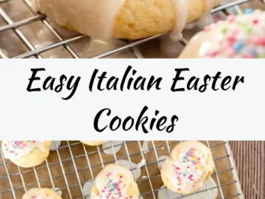 Delicious Italian Easter cookies showcasing a beautiful crocheted design.