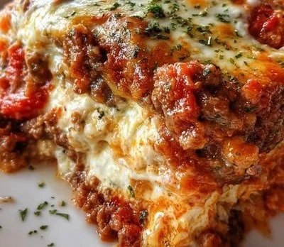 Delicious Keto Lasagna served with fresh basil and cheese