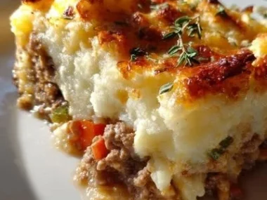 Delicious Keto Shepherd's Pie with low-carb filling and toppings.