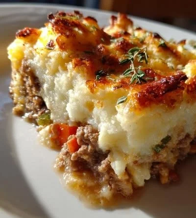 Delicious Keto Shepherd's Pie with low-carb filling and toppings.