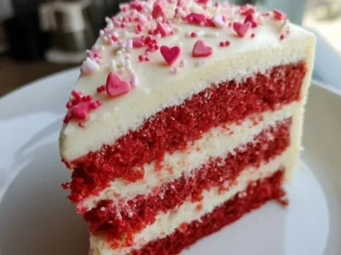 Mini Valentine's Cake decorated with hearts and roses for a romantic celebration