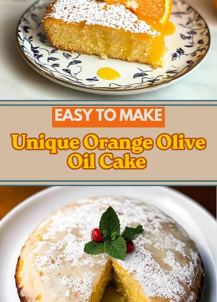 Sliced orange olive oil cake with a citrus glaze on a plate