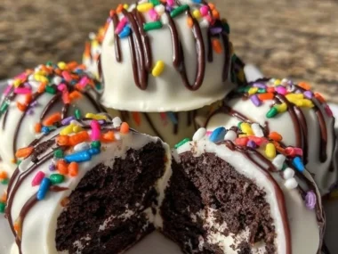 A plate of homemade Oreo Balls, a delicious dessert made with crushed Oreos and cream cheese