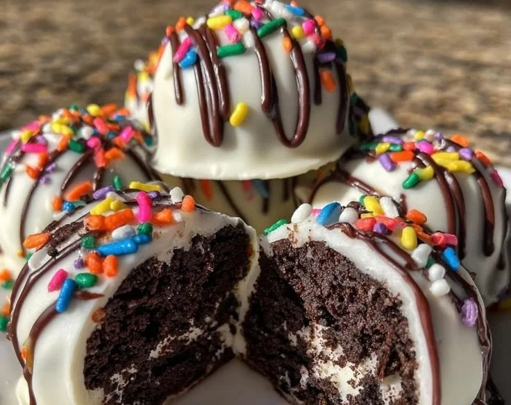 A plate of homemade Oreo Balls, a delicious dessert made with crushed Oreos and cream cheese