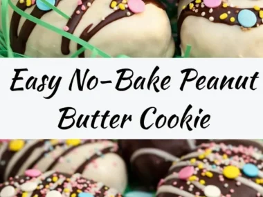 Peanut Butter Cookie Dough Easter Eggs - No-bake treat for Easter festivities