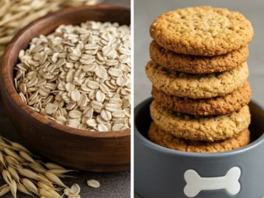 Peanut Butter Oatmeal No-Bake Dog Treats for healthy canine snacks