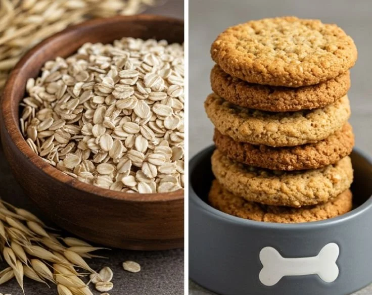 Peanut Butter Oatmeal No-Bake Dog Treats for healthy canine snacks