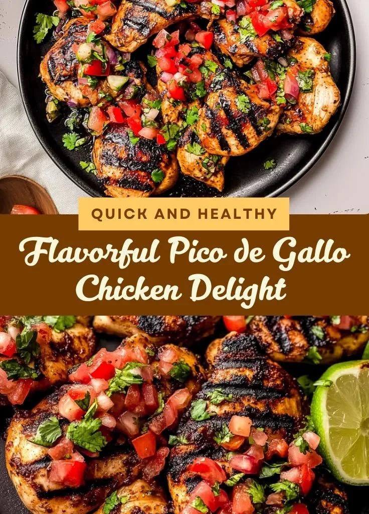 Pico de Gallo Chicken served with fresh vegetables and spices
