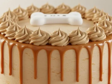 Homemade pumpkin and peanut butter dog cakes for canine celebrations