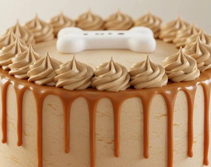Homemade pumpkin and peanut butter dog cakes for canine celebrations