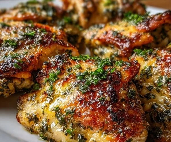 Juicy Ranch Chicken Thighs seasoned with ranch herbs and spices