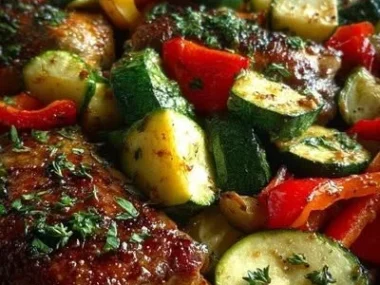Family enjoying a delicious sheet pan dinner together