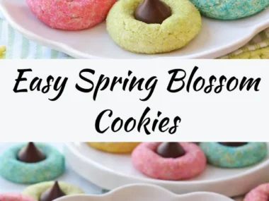 Colorful Spring Blossom Cookies decorated for spring celebrations