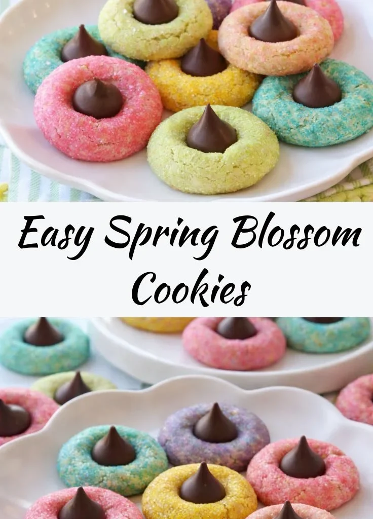 Colorful Spring Blossom Cookies decorated for spring celebrations