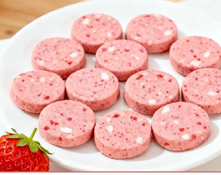 Strawberry and oat dog treats for a healthy snack