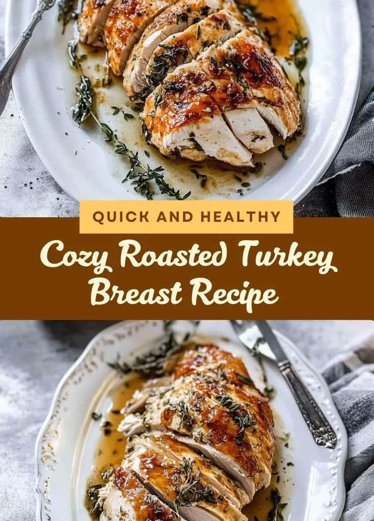 Succulent roasted turkey breast served with herbs and spices on a festive table