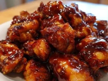 Sweet Baby Ray's Crockpot Chicken served with sides for a delicious family meal.