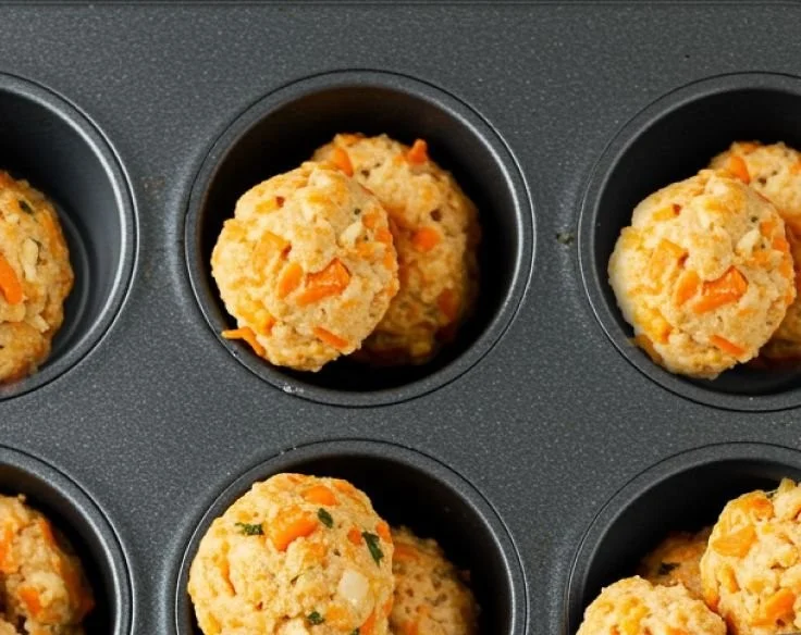 Turkey and carrot mini meatballs for dogs on a plate