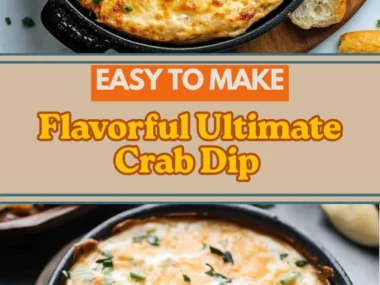 Delicious Ultimate Crab Dip served in a colorful bowl with crackers