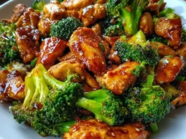 Delicious Chicken and Broccoli Chinese Takeout-style dish served in a bowl.