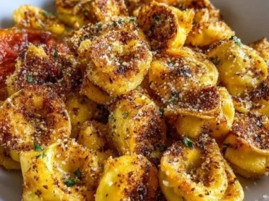 Crispy air fryer tortellini, golden and crunchy snack option