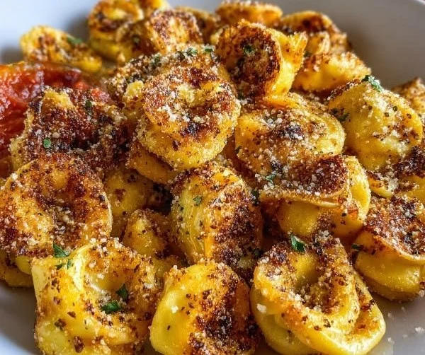 Crispy air fryer tortellini, golden and crunchy snack option