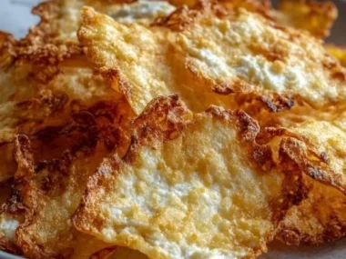 Crunchy cottage cheese chips packed with flavor and crunch.