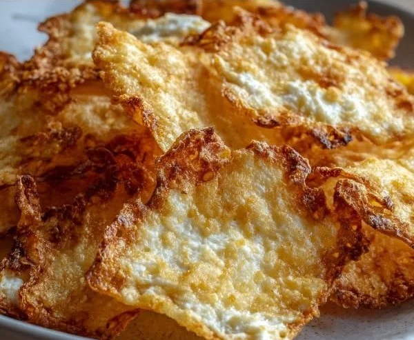 Crunchy cottage cheese chips packed with flavor and crunch.