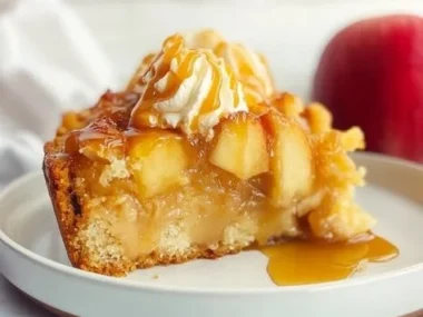 Delicious homemade French Apple Cake with fresh apples and spices