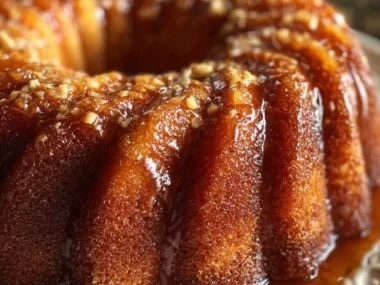 Delicious Haitian Rum Cake with tropical flavors and rum glaze